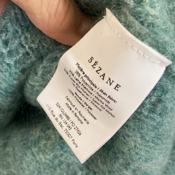 SEZANE ANTONETTA CARDIGAN  Island Blue XS - Picture 5 of 6